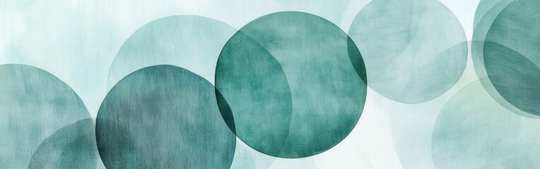 Leinwandbilder - Elegant pencil strokes circles in muted mint tones create a calming, abstract pattern ideal for backgrounds