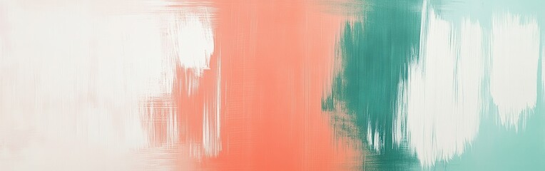 Leinwandbilder - Abstract pencil strokes, gradient from mint to coral, hand-drawn, artistic textured background with creative color blending and ve