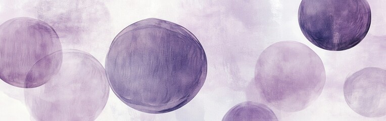 Leinwandbilder - Abstract pencil strokes circles in muted lavender and purple create a serene, flowing background design