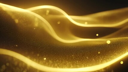 Wall Mural - golden light waves flowing gracefully across a shimmering abstract landscape