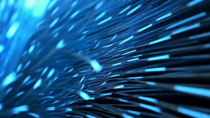 Wall Mural - Abstract blue light streaks creating dynamic motion effect