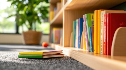 Leinwandbilder - Inclusive Learning Sanctuary Neurodiversity-Focused Library Space with Adaptive Reading Technologies and Sensory-Friendly Design for Empowered Educational Experiences