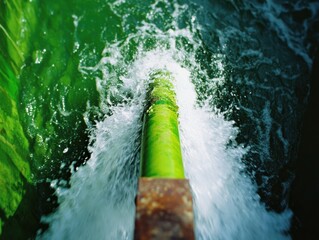 Leinwandbilder - Eco-Driven Water Management Dynamic Hydraulic Flow Visualization Showcasing Sustainable Infrastructure Innovation and Environmental Engineering Dynamics