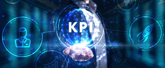 Wall Mural - KPI Key Performance Indicator for Business Concept. Business, Technology, Internet and network concept.