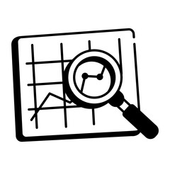 Canvas Print - A hand drawn style icon of business data 
