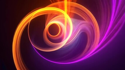 Wall Mural - dynamic swirling light patterns in vivid neon colors transforming and dancing