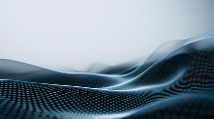 Wall Mural - abstract digital waves: a mesmerizing digital rendering of flowing wave patterns, creating a sense o