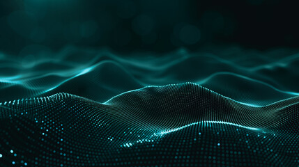 Wall Mural - abstract digital landscape: an abstract digital landscape evokes a futuristic and ethereal ambiance 