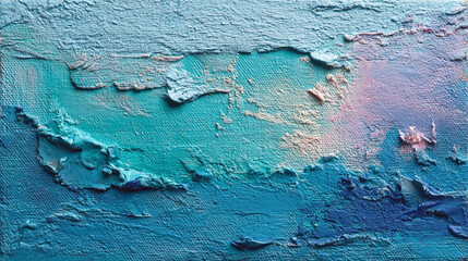 Wall Mural - abstract textured surface with blue and purple hues resembling layered paint or cracked and peeling 