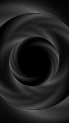 Poster - Dark grey blurred 3d circle and radial lines abstract tech geometric background