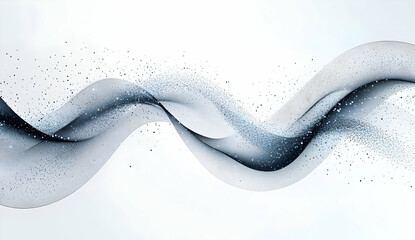 Wall Mural - a captivating wave of ethereal design, blending soft curves and particles that evoke a sense of flow