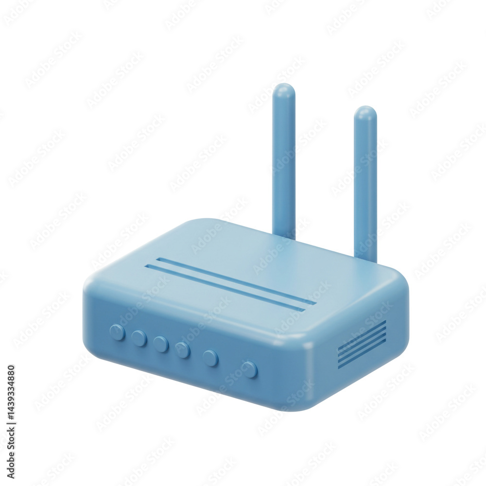 Compact Wireless Router Internet Network Wi-Fi Connection Device Stock ...