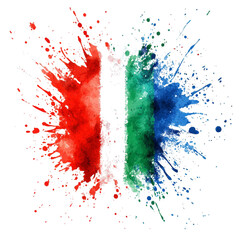 Wall Mural - vibrant splash art with a dynamic display of colorful pigment on transparent canvas