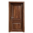 © MSTKolpana - A brown wooden interior door isolated on a white background.