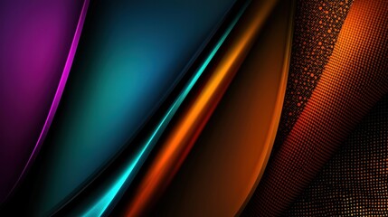 Canvas Print - abstract colorful wavy design background with vibrant hues