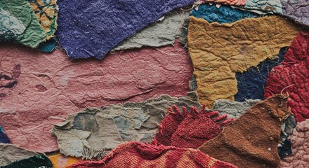 Poster - A pile of colorful fabric with a variety of textures and patterns
