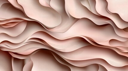 Wall Mural - Abstract, flowing, layered, peach tones, background design