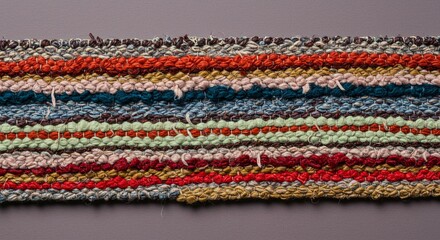 Aufkleber - A colorful, multi-colored piece of fabric with a striped pattern