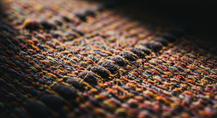 Aufkleber - A close up of a colorful fabric with a lot of texture