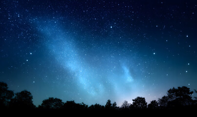 Wall Mural - starry night sky with stars-generative ai