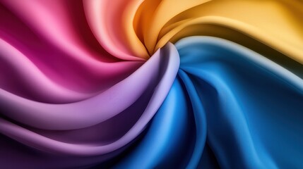 Sticker - Colorful fabric swirled in a vibrant gradient design