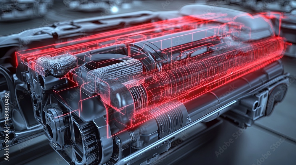 flow control diagram layered over air intake system. Stock Illustration ...