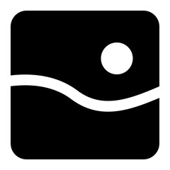 Wall Mural - Simple icon representing a photo placeholder for web design and content creation.