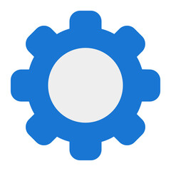 Wall Mural - a simple gear icon representing settings, suitable for app design or web development.