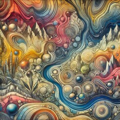 Wall Mural - a map that evokes emotions with