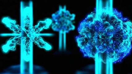 Wall Mural - exploration of molecular structures in a futuristic scientific laboratory setting