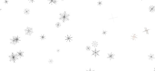 Aufkleber - Snowflake Cascade: Mesmerizing 3D Illustration Depicting Descending Christmas Snowflakes