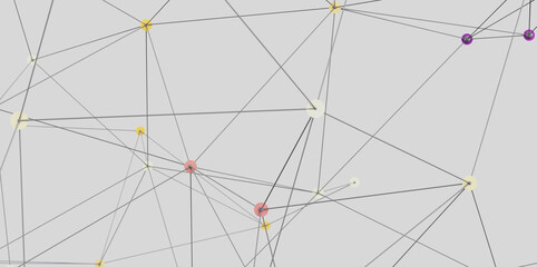 Abstract background with network connections. Lines and dots.