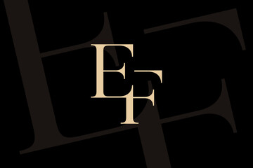 Wall Mural - ef or fe letter logo icon design. classic style luxury initials monogram.