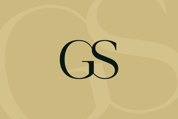 Wall Mural - gs or sg letter logo icon design. classic style luxury initials monogram.