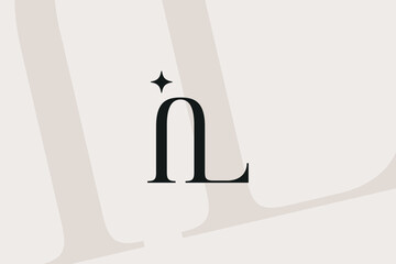 Wall Mural - il or li letter logo icon design. classic style luxury initials monogram.