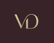 © arbuzu - VD letter logo icon design. Classic style luxury initials monogram.