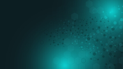 Wall Mural - structure molecule and communication dna, atom, neurons. science concept for your design. connected 