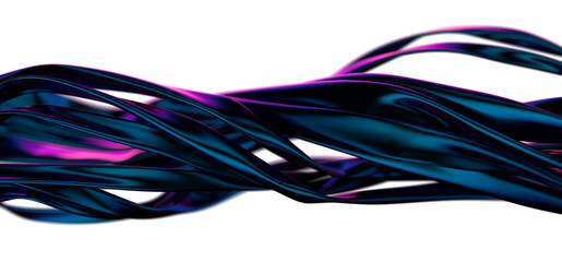 Fototapete - Blue wAbstract blue waves background.3d Rendering.aves texture for backgrounds