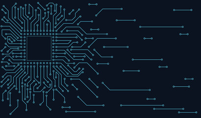 Wall Mural - high-tech technology background texture. circuit board vector illustration