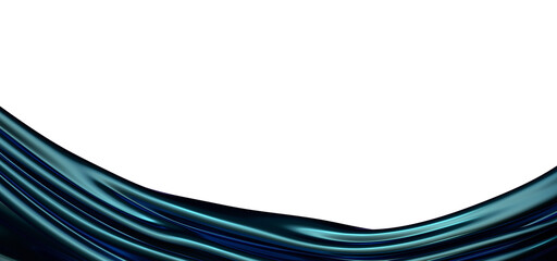 Fototapete - Wave of Tranquility: Abstract 3D Blue Wave Illustration for Serene Designs