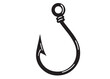 © Adobe design - fishing hook logo silhouette vector, fishing hook logo icon silhouette, a silhouette vector simple fishing hook logo, fishing hook logo icon on black and white vector silhouette on white background