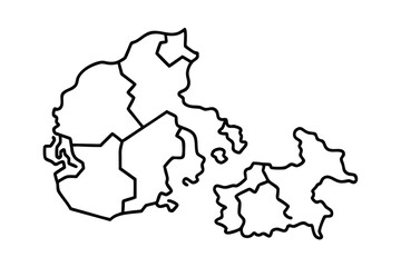  Outline Map of Estonia Regions