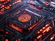 © nur - Abstract glowing circuit board digital art