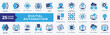 © RiskiAyu - Digital Automation icon collection  set. Containing artificial intelligence, machine learning, digital, automation, cybersecurity, robotic, process and big data. Simple flat vector illustration.