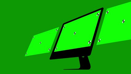 Wall Mural - animated screen mockup on green screen background – showcase your website, photography, or video con