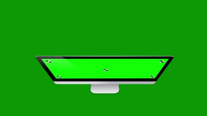 Wall Mural - animated screen mockup on green screen background – showcase your website, photography, or video con
