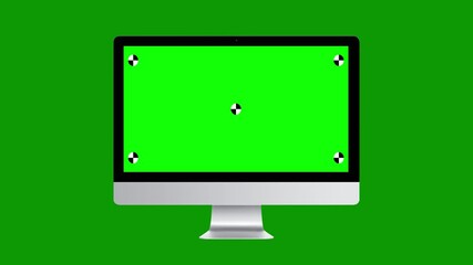 Wall Mural - animated screen mockup on green screen background – showcase your website, photography, or video con