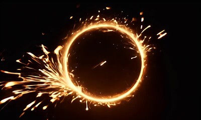Wall Mural - sparkler on black background