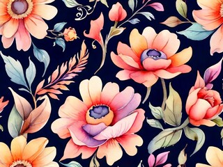 Wall Mural - Seamless Floral Elegance: A Pink Blossom Pattern for Art and Design