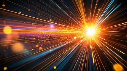 Wall Mural - Vibrant Light Rays in Motion Creating Dynamic Energy Effect